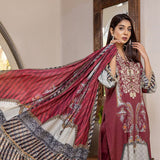 Zoohra Digital Printed Embroidered Lawn Un-Stitched 3Pcs Suit - 1, Women, 3Pcs Shalwar Suit, ZS Textiles, Chase Value