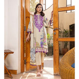 Zoohra Digital Printed Embroidered Lawn Un-Stitched 3Pcs Suit - 10, Women, 3Pcs Shalwar Suit, ZS Textiles, Chase Value