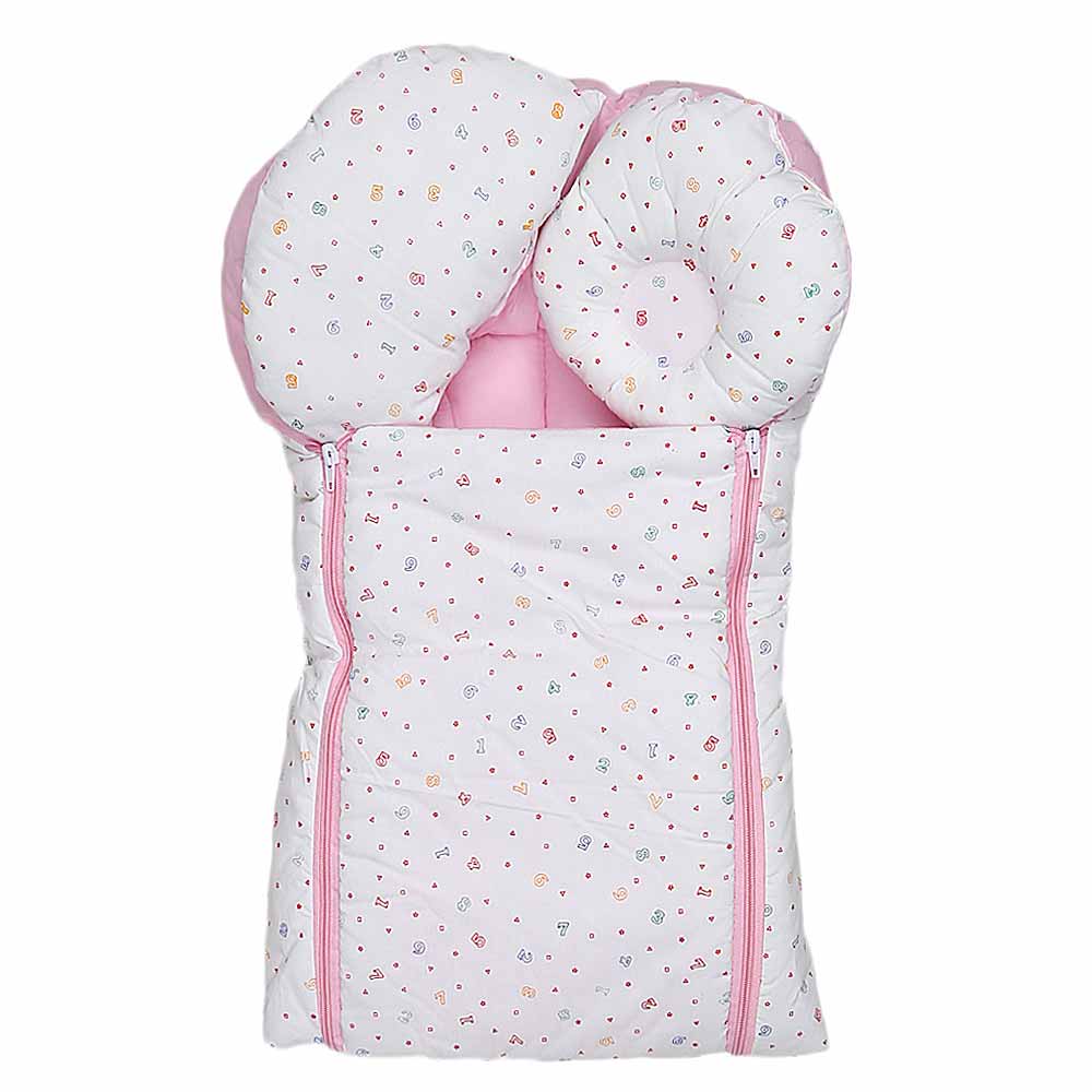 Newborn Sleeping Bag 7 Pcs Set - White - Pink, Kids, Sleeping Bags, Chase Value, Chase Value