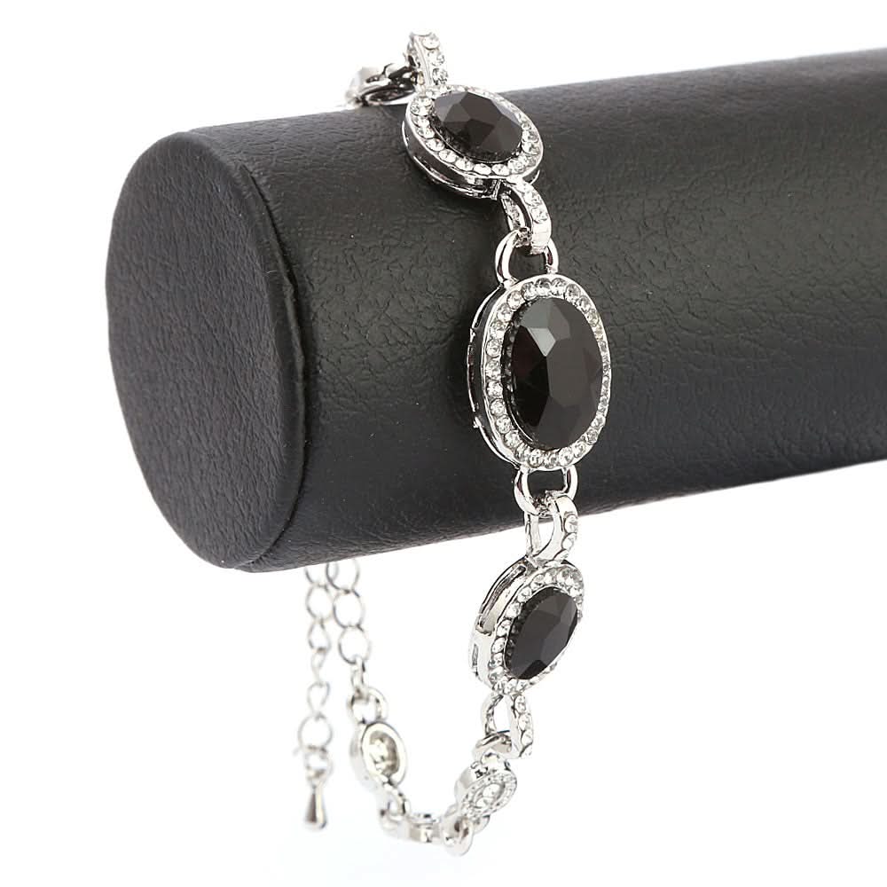 Women's Fancy Bracelet - Silver-Black, Women, Bangles & Bracelets, Chase Value, Chase Value