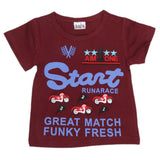 Newborn Boys T-Shirt - Maroon, Kids, NB Boys Shirts And T-Shirts, Chase Value, Chase Value