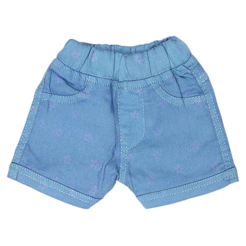 Newborn Girls Shorts (G-24) - Blue - test-store-for-chase-value