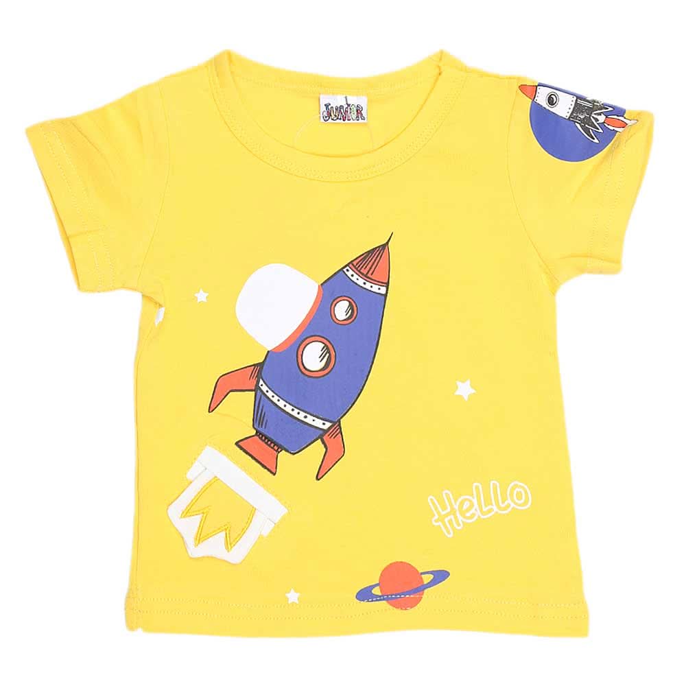 Newborn Boys T-Shirt - Yellow, Kids, NB Boys Shirts And T-Shirts, Chase Value, Chase Value