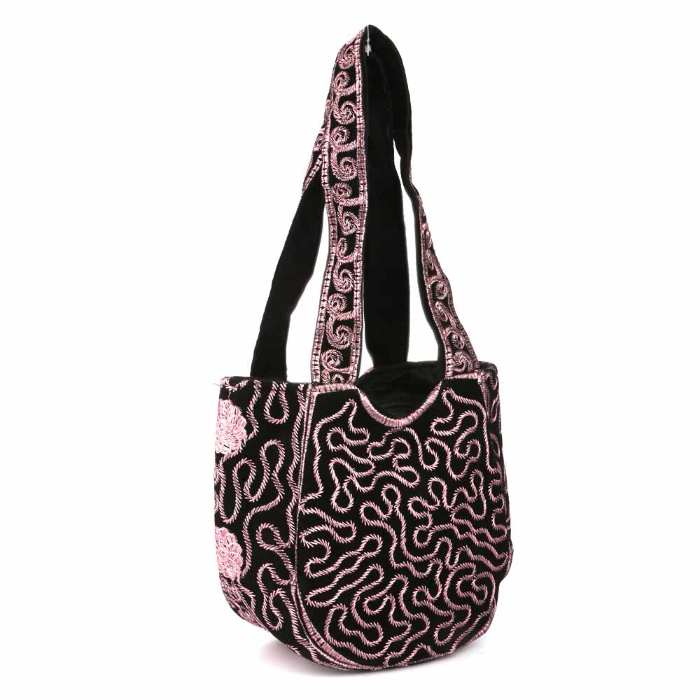 Women's Embroidered Shoulder Handbag - Pink, Women's Handbags, Chase Value, Chase Value