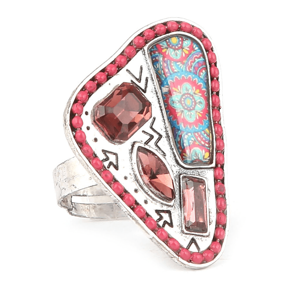 Women's Fancy Stone Ring - Pink - test-store-for-chase-value