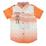Boys Half Sleeves Printed Shirt - Orange, Kids, Boys Shirts, Chase Value, Chase Value