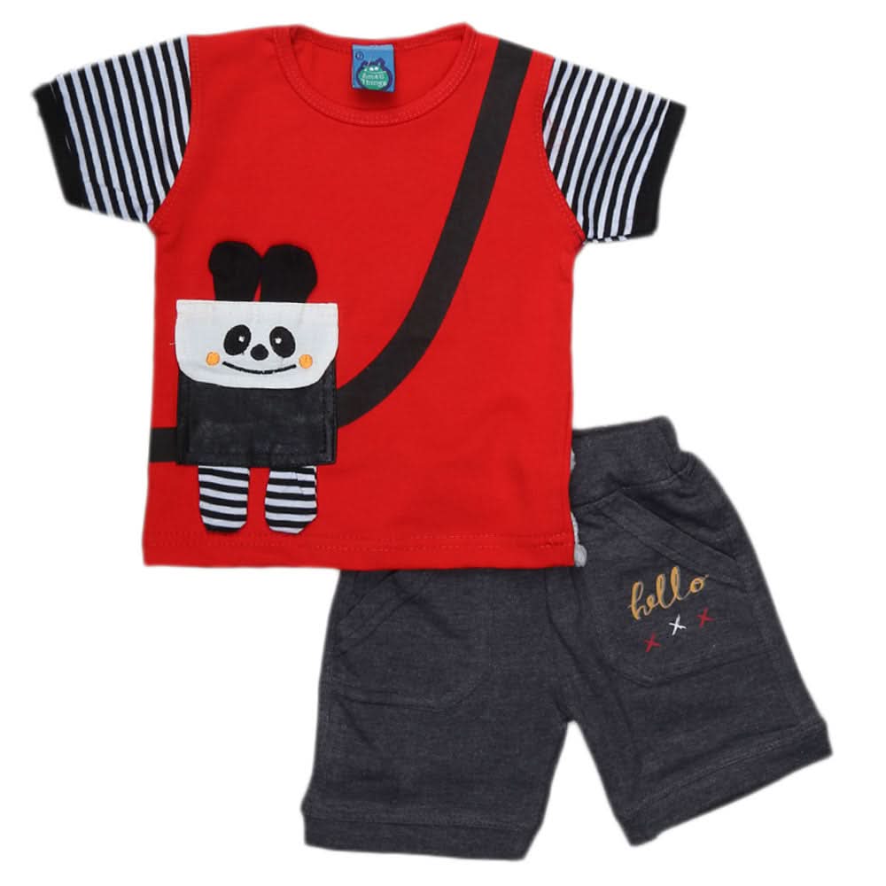 Newborn Boys Suit 2Pcs - Red, Kids, NB Boys Sets And Suits, Chase Value, Chase Value