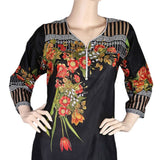Women's Printed Lawn 2 Pcs Stitched Suit - Black, Women, Shalwar Suits, Chase Value, Chase Value