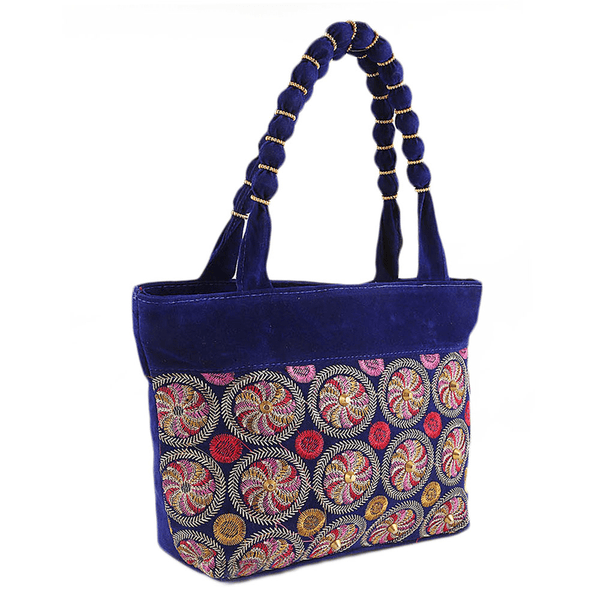 Women's Embroidery Handbag - Blue - test-store-for-chase-value