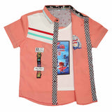 Boys Half Sleeves Printed Shirt - Peach, Kids, Boys Shirts, Chase Value, Chase Value