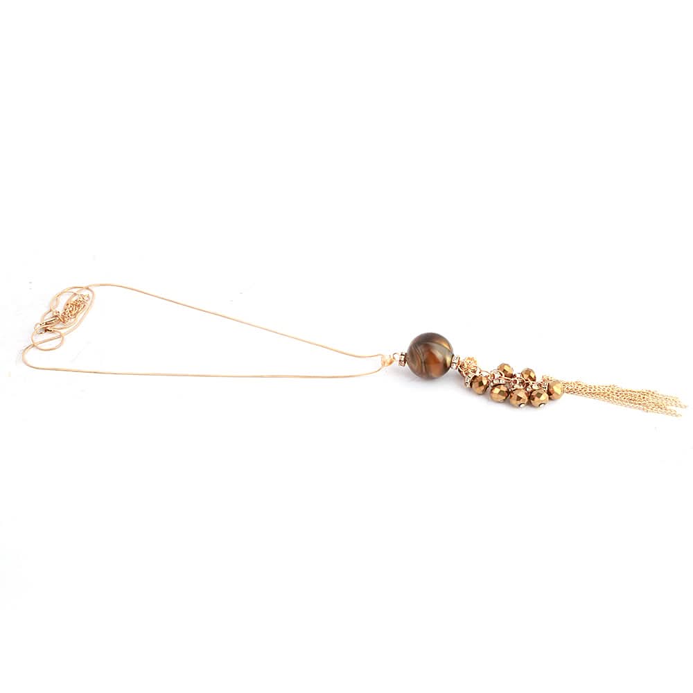 Women's Beads Long Mala - Brown, Women, Chains & Lockets, Chase Value, Chase Value