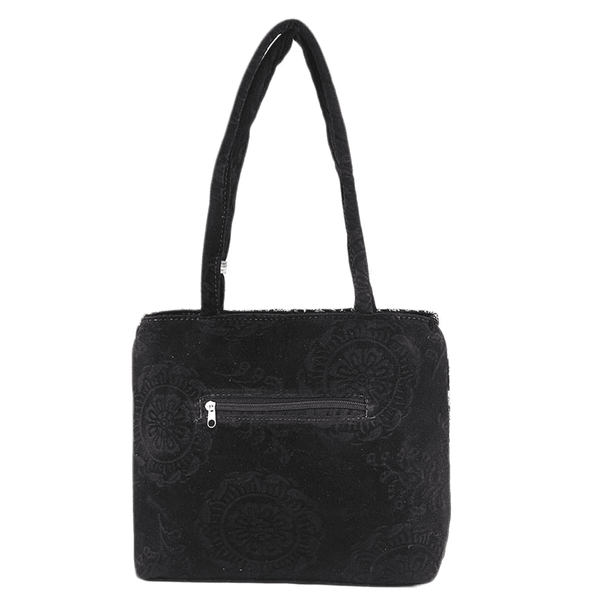 Women's Embroidery Handbag - Black - test-store-for-chase-value