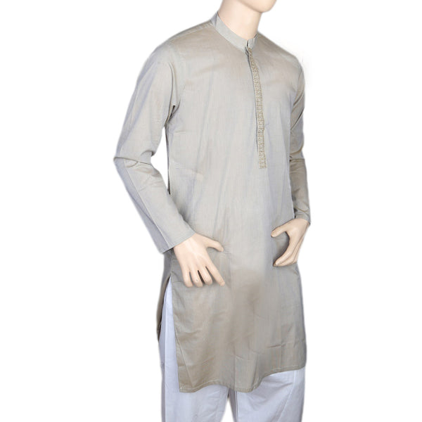 Eminent Embroidered Trim Fit Kurta For Men -Beige, Men, Kurtas, Chase Value, Chase Value