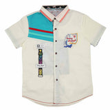 Boys Half Sleeves Printed Shirt - Off White, Kids, Boys Shirts, Chase Value, Chase Value