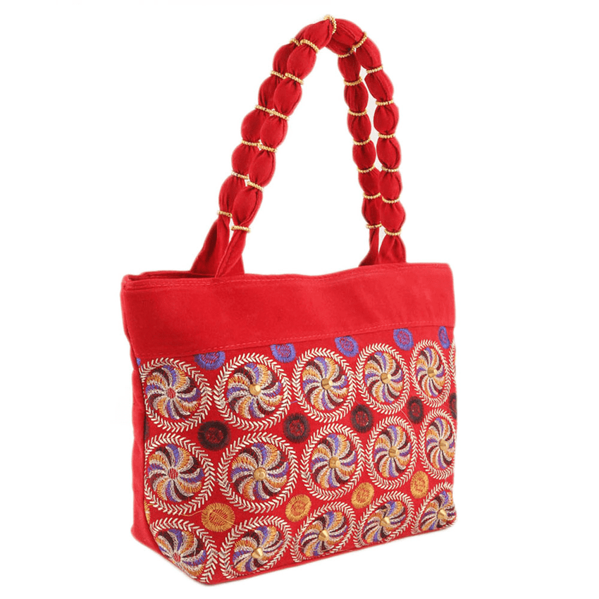 Women's Embroidery Handbag - Red - test-store-for-chase-value