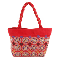 Women's Embroidery Handbag - Red - test-store-for-chase-value