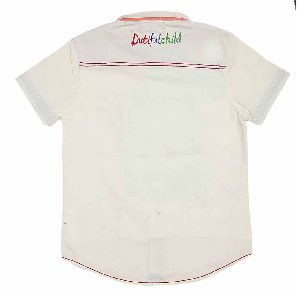 Boys Half Sleeves Printed Shirt - Off White, Kids, Boys Shirts, Chase Value, Chase Value