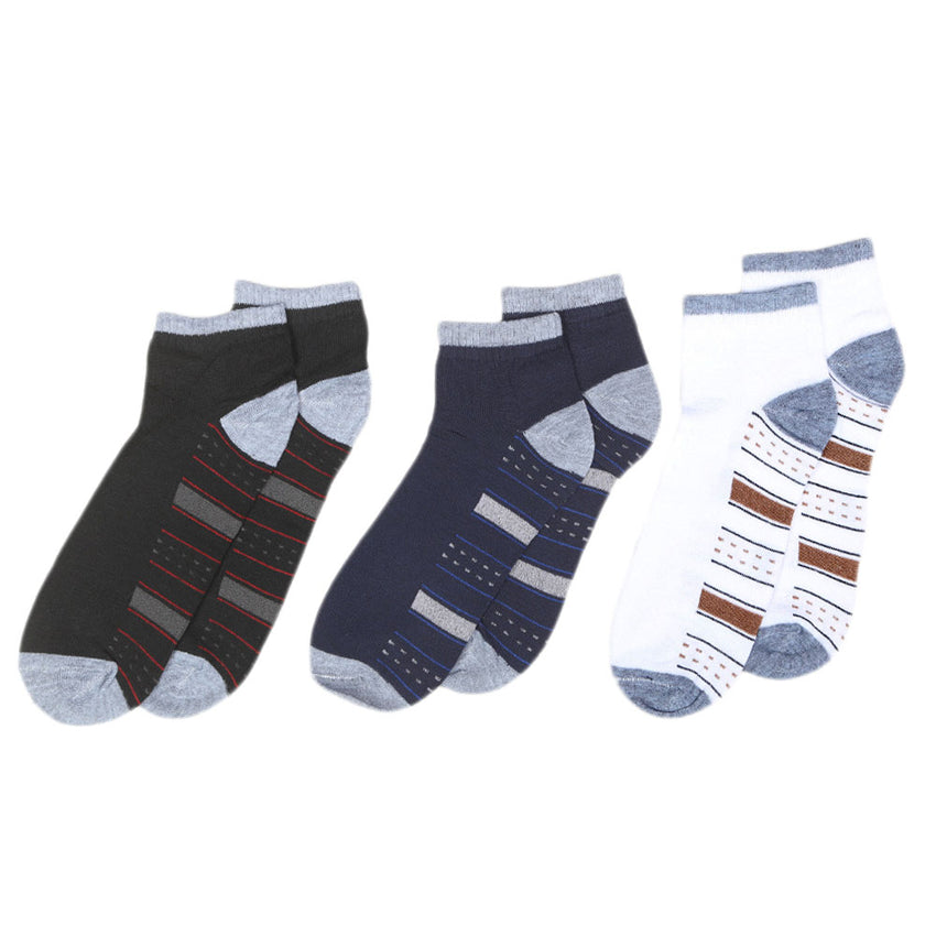Men's Ankle Socks Pack Of 3 - Multi, Men, Mens Socks, Chase Value, Chase Value