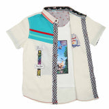 Boys Half Sleeves Printed Shirt - Off White, Kids, Boys Shirts, Chase Value, Chase Value