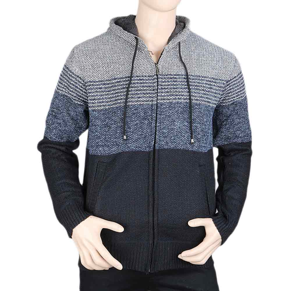 Men's Full Sleeves Hooded Zipper Upper - Grey, Men, Jackets and Hoodies, Chase Value, Chase Value