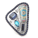 Women's Fancy Stone Ring - Blue - test-store-for-chase-value