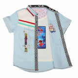 Boys Half Sleeves Printed Shirt - Blue, Kids, Boys Shirts, Chase Value, Chase Value