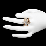 Women's Fancy Stone Ring - Golden - Peach - test-store-for-chase-value