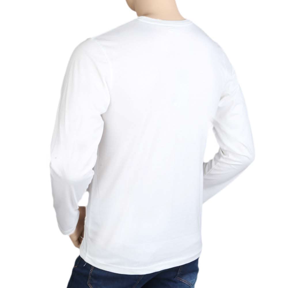 Men's Full Sleeves T Shirt - White, Men, T-Shirts And Polos, Chase Value, Chase Value