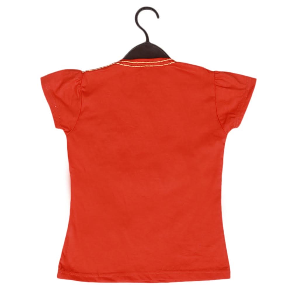 Islamabad United T-Shirt For Girls - Orange, Kids, Girls T-Shirts, Chase Value, Chase Value
