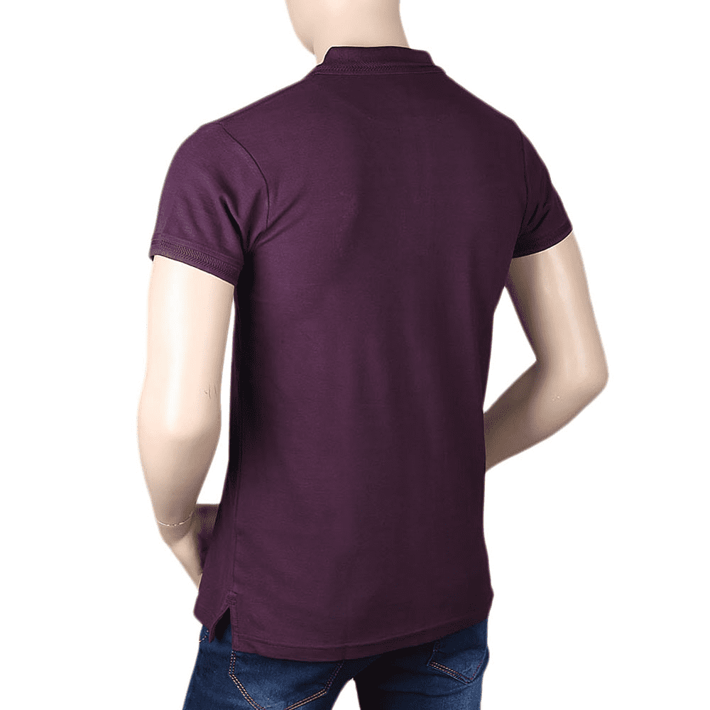 Men's Half Sleeves T-Shirt - Dark Purple, Men, T-Shirts And Polos, Chase Value, Chase Value