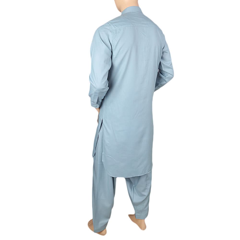 Men's Shalwar Kameez Band Collar -Plain- Light Grey, Men's Fashion, Chase Value, Chase Value