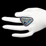 Women's Fancy Stone Ring - Blue - test-store-for-chase-value