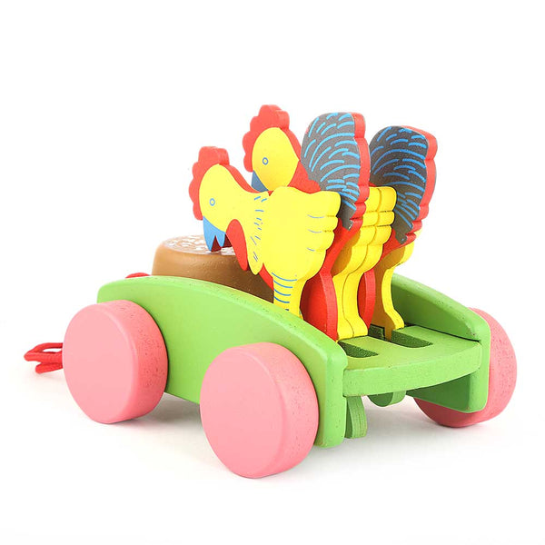 Wooden Car - Green, Kids, Non-Remote Control, Chase Value, Chase Value