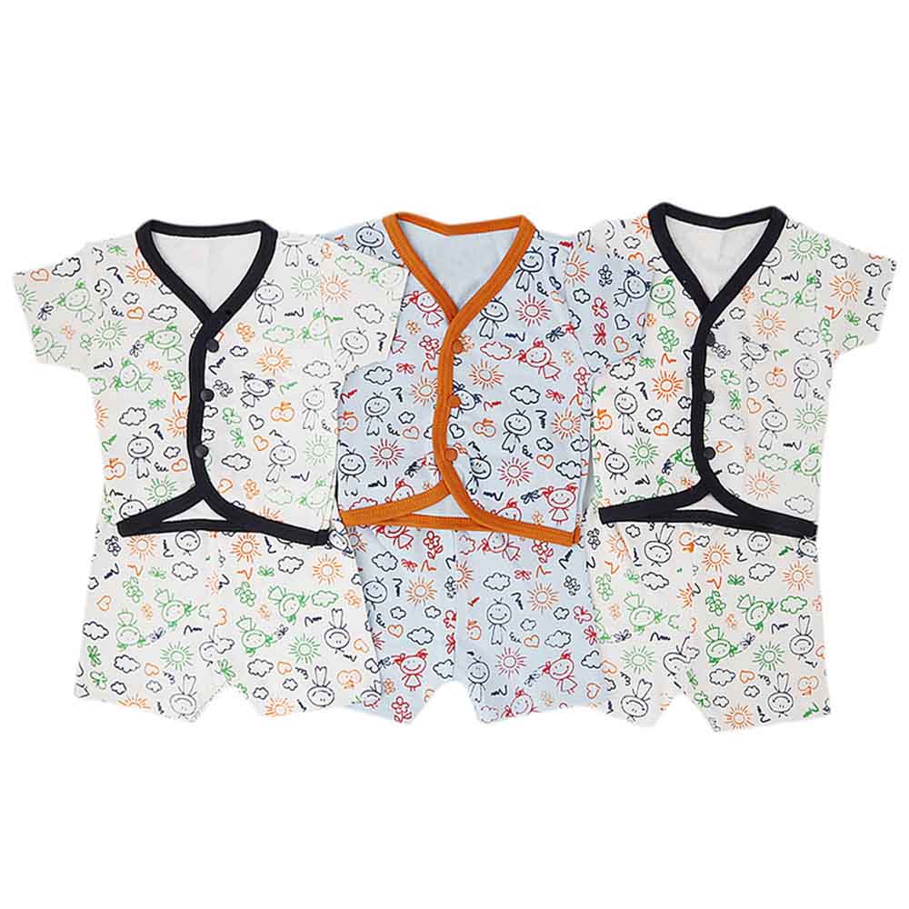Newborn Baby Suits 3 Pcs - Multi, Newborn Baby Accessories, Chase Value, Chase Value