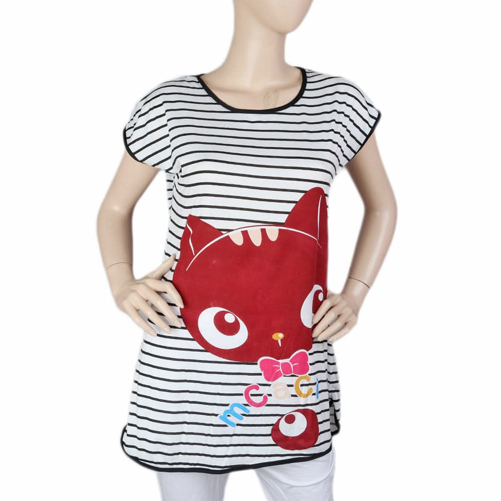 Women's Night T Shirt - Maroon, Women, Night Suit, Chase Value, Chase Value