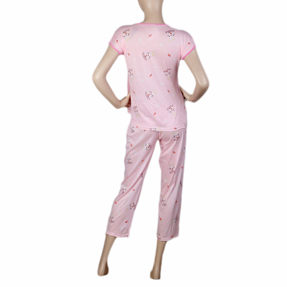 Women's 2 Piece Night Suit - Pink, Women, Night Suit, Chase Value, Chase Value