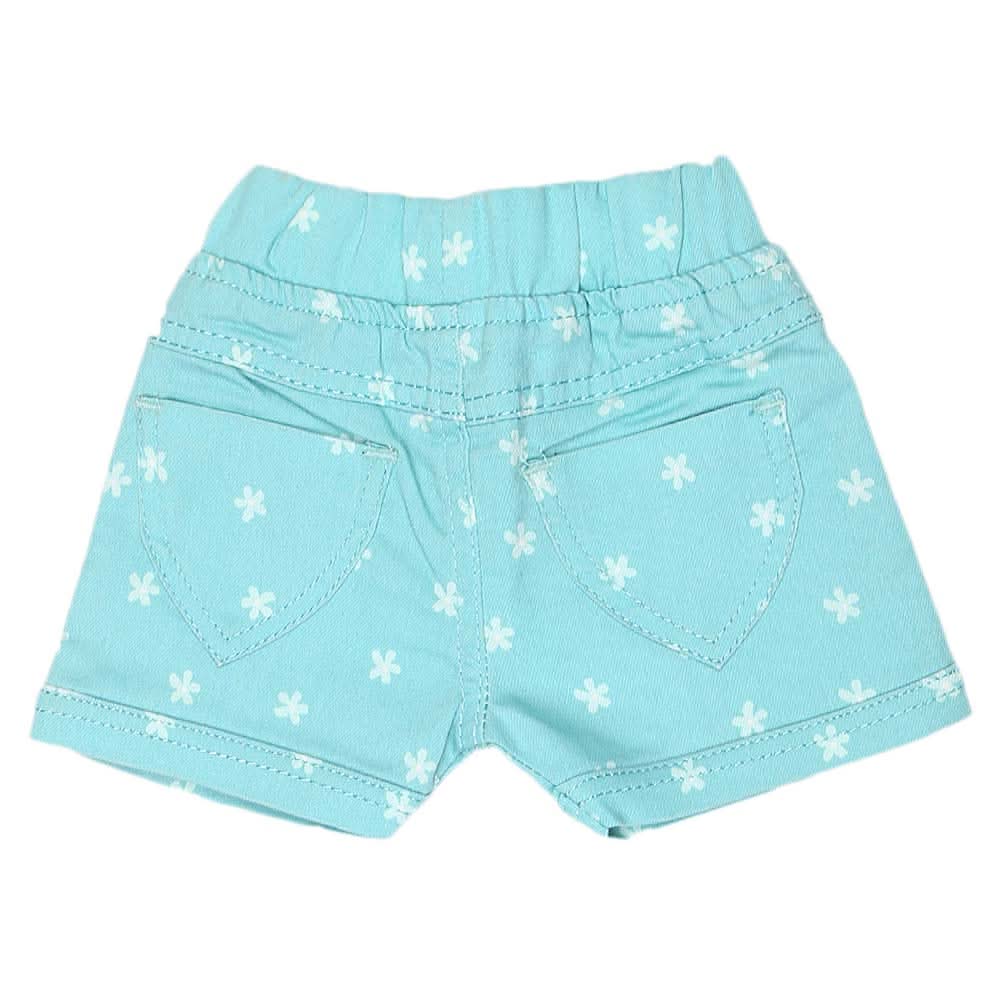 Newborn Girls Shorts (G-24) - Cyan - test-store-for-chase-value