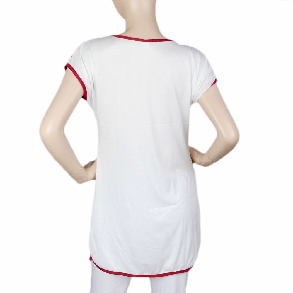 Women's Night T Shirt - Maroon, Women, Night Suit, Chase Value, Chase Value
