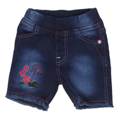 Newborn Girls Shorts (G-26B) - Drak Blue - test-store-for-chase-value