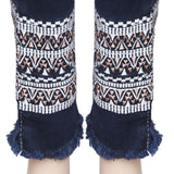 Women's Embroidery Denim Pant - Dark Blue, Women, Pants & Tights, Chase Value, Chase Value