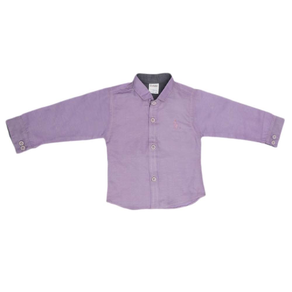 Newborn Full Sleeves Casual Shirt - Purple, Kids, NB Boys Shirts And T-Shirts, Chase Value, Chase Value