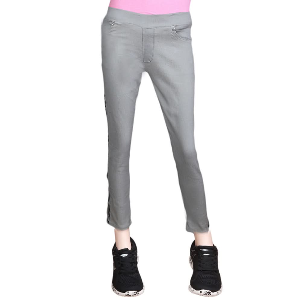 Women's Striped Jegging - Light Grey, Women, Pants & Tights, Chase Value, Chase Value