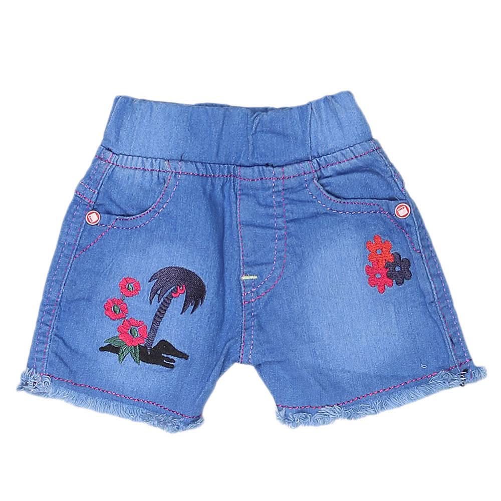 Newborn Girls Shorts (G-26) - Blue - test-store-for-chase-value