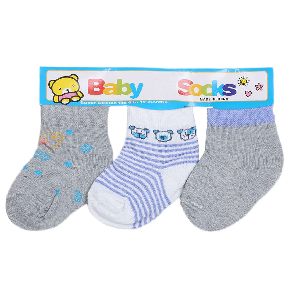 Kids Socks Pack Of 3 - Multi, Kids, Boys Socks, Chase Value, Chase Value