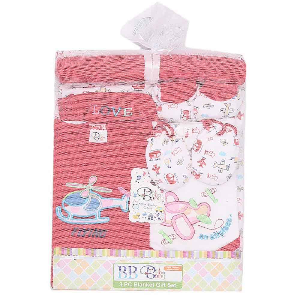 Newborn Baby Gift Suits (8 Pcs) - Red, Newborn Baby Accessories, Chase Value, Chase Value