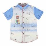 Boys Half Sleeves Printed Shirt - Blue, Kids, Boys Shirts, Chase Value, Chase Value