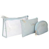 Women's Makeup Pouch 3 Pcs - Blue, Makeup Tools and Accessories, Chase Value, Chase Value