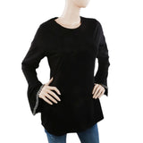 Women's Wide-Sleeve Stone T-Shirt - Black, Women, T-Shirts And Tops, Chase Value, Chase Value