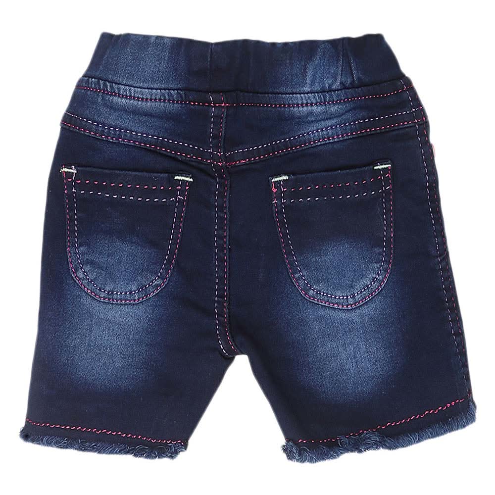 Newborn Girls Shorts (G-26B) - Drak Blue - test-store-for-chase-value