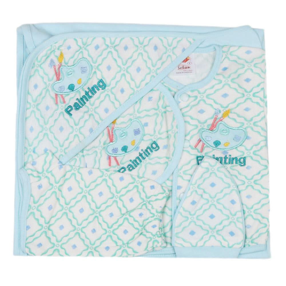 Newborn Gift Set Suits (4 Pcs) - Blue - test-store-for-chase-value